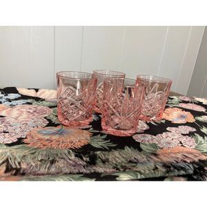 Dublin Crystal Blush Double Old Fashion, Set of 4